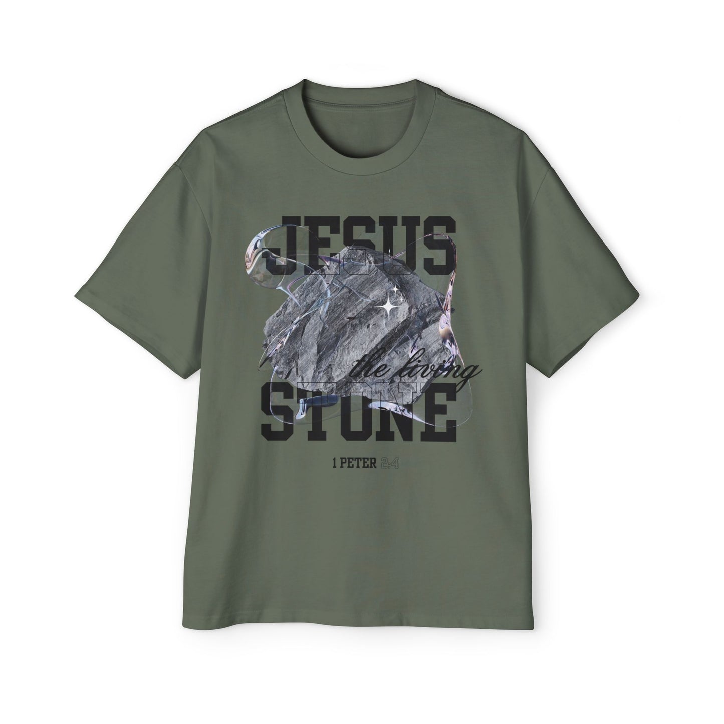 Jesus The Living Stone Oversized