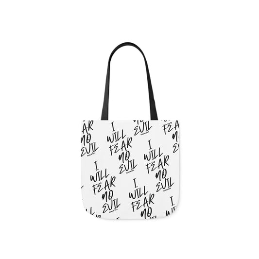I Will Fear No Evil Canvas Tote Bag Colored Strap