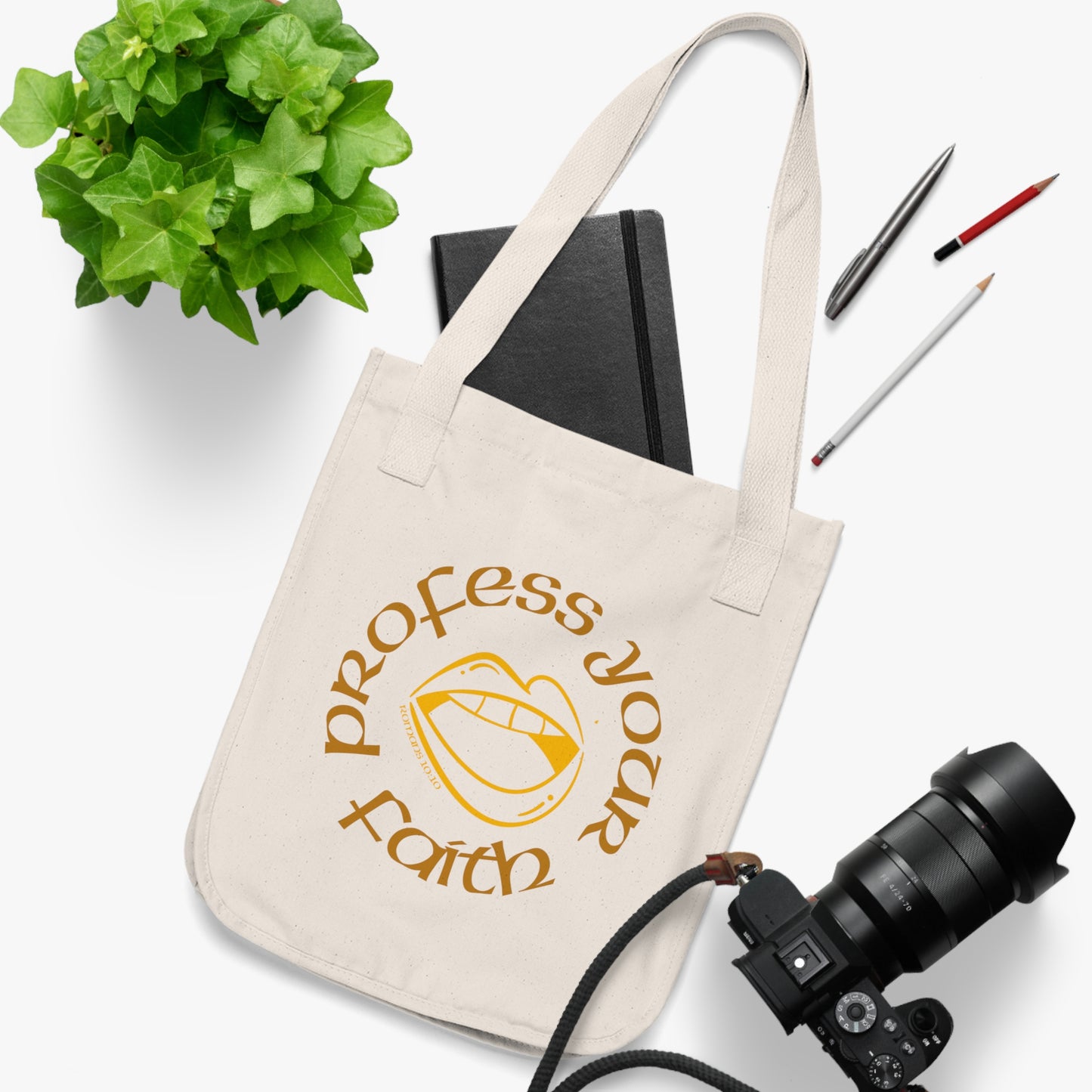 Profess Your Faith Canvas Tote Bag