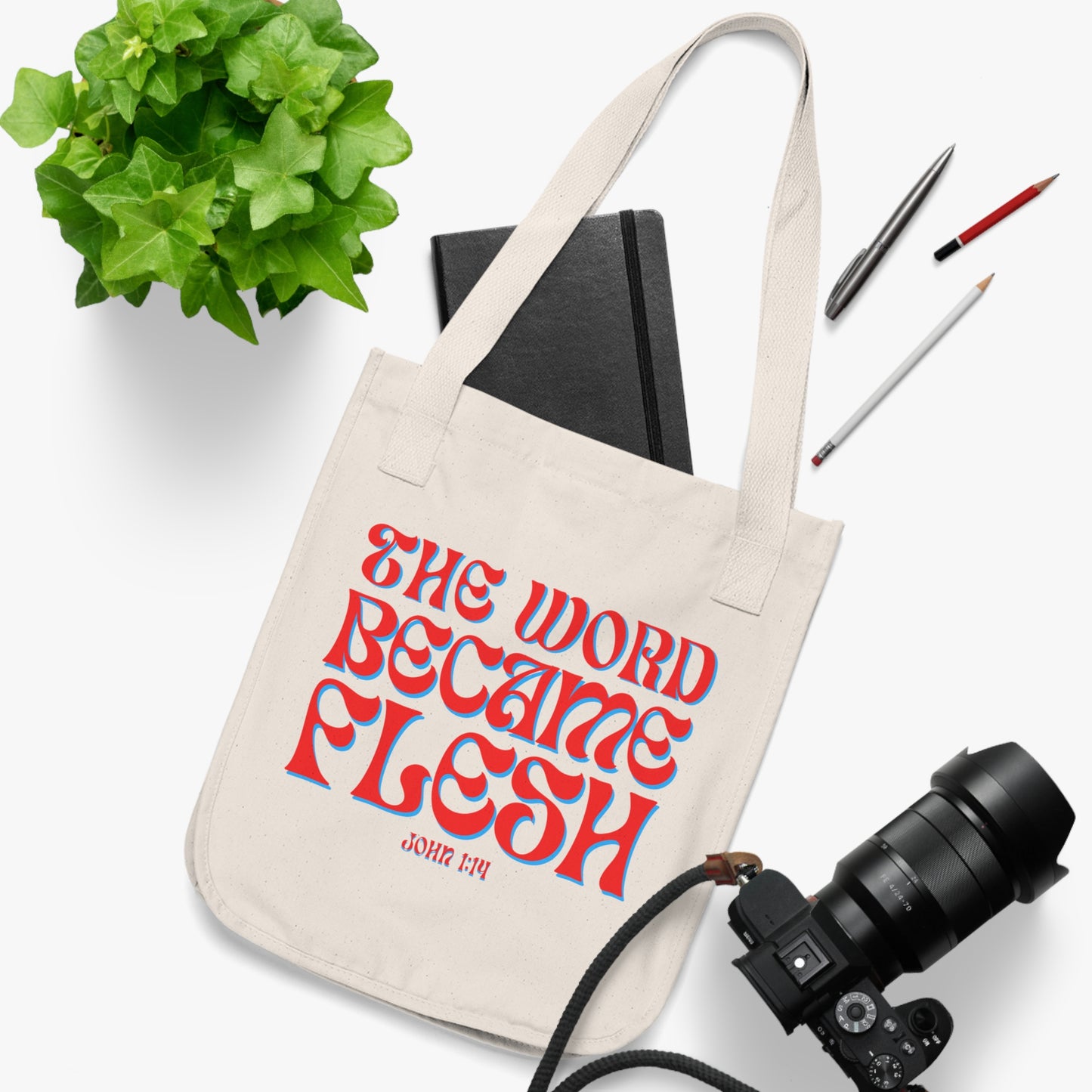 The Word Became Flesh Canvas Tote Bag